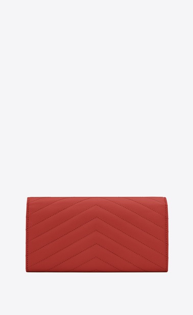 Monogram large flap wallet in grain de poudre embossed leather